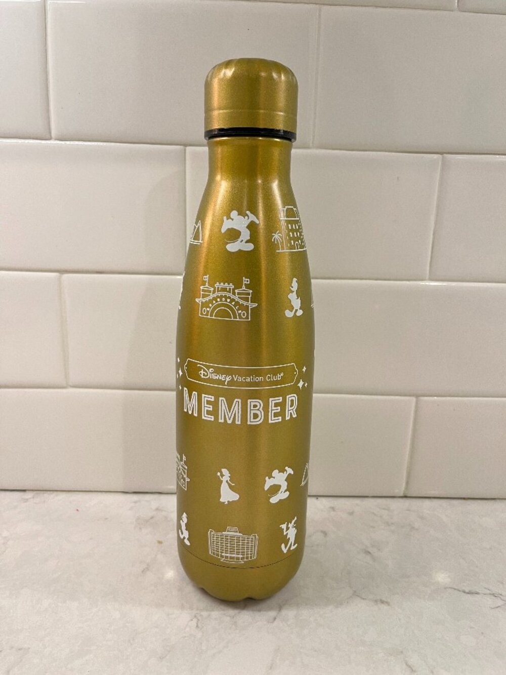 EXCLUSIVE Disney Vacation Club Member Gold Water Bottle